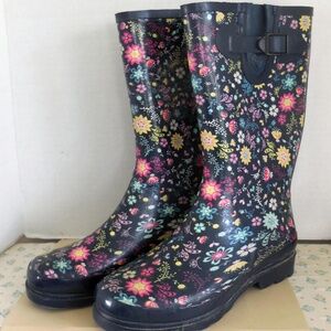 Western Chief Floral Women's rain boots sz 8